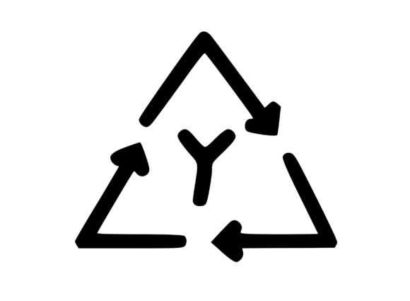 A Playful Mono Letter Y Adds Spark to the Classic Recycle Symbol
